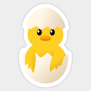 Easter chick in eggshell Sticker